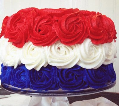 Pastel patri&oacute;tico de rosas (&iexcl;el original!)