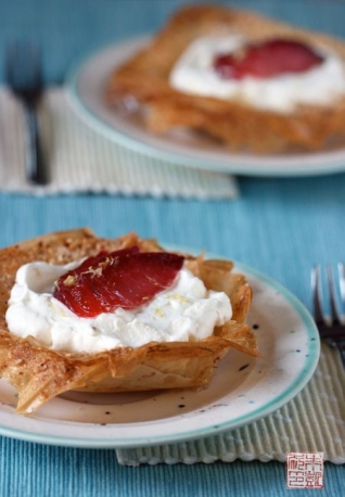 Pluot asado Phyllo Tartas y un adiós a mi cocina