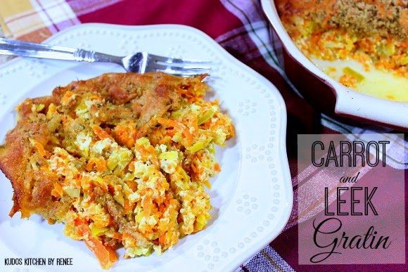 Gratinado de zanahoria y puerro ~ Además de un sorteo de libros de cocina ⋆ Kudos Kitchen de