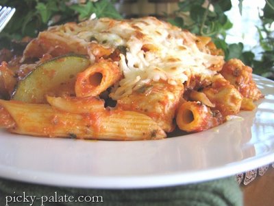 Gratin de penne aux courgettes et fenouil