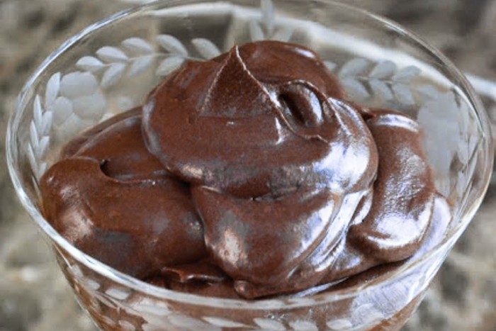 mousse de chocolate de un ingrediente