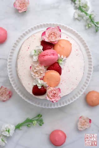Feliz cumpleaños a mi: Strawberry Pink Velvet Cak