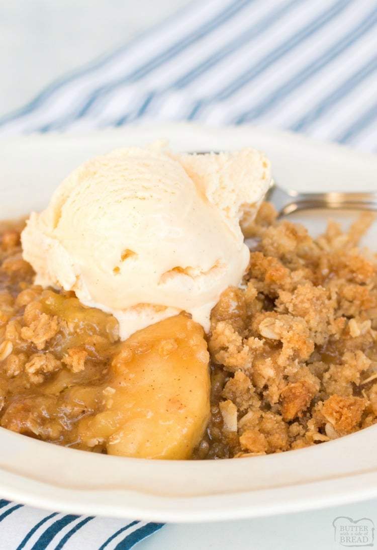 La mejor manzana crujiente con avena