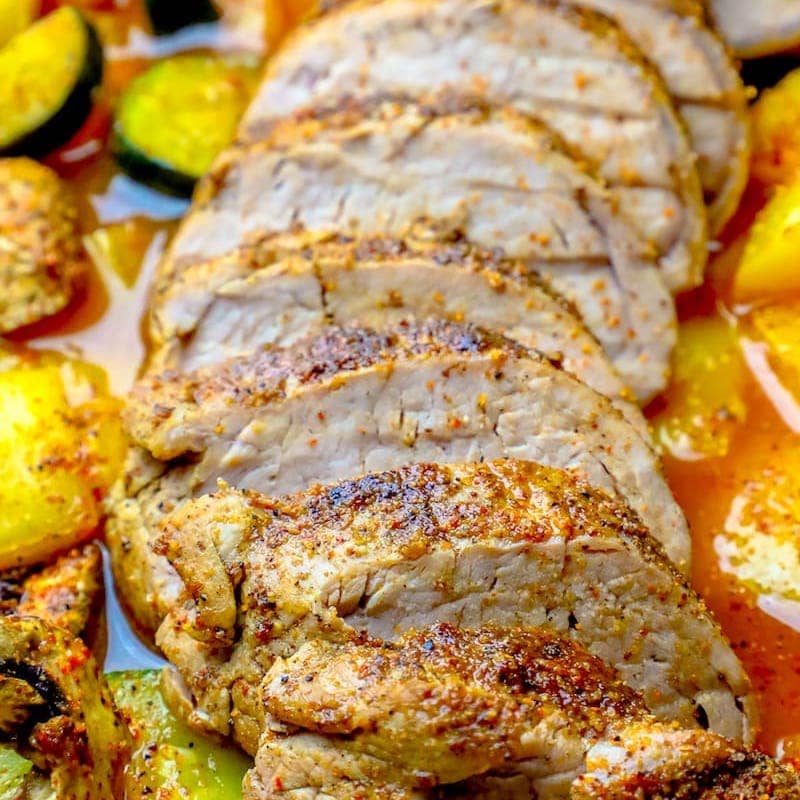 La mejor receta de verduras y lomo de cerdo ennegrecido