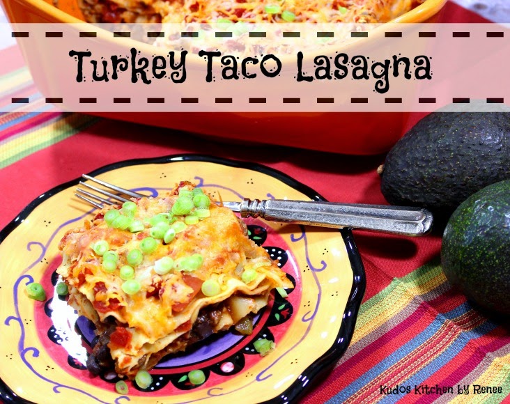 Lasaña de taco de pavo saludable