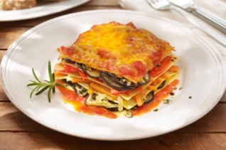 Lasaña de tomate y berenjena lasaña