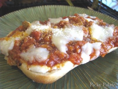 Lasagne ciabattas toasts à l'ail ouverts