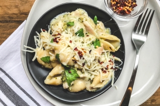 Instant Pot Mac italiana y queso con pollo y brócoli