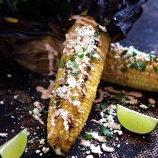 Maíz a la parrilla mexicana