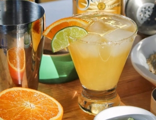 Margarita de pimienta negra y naranja