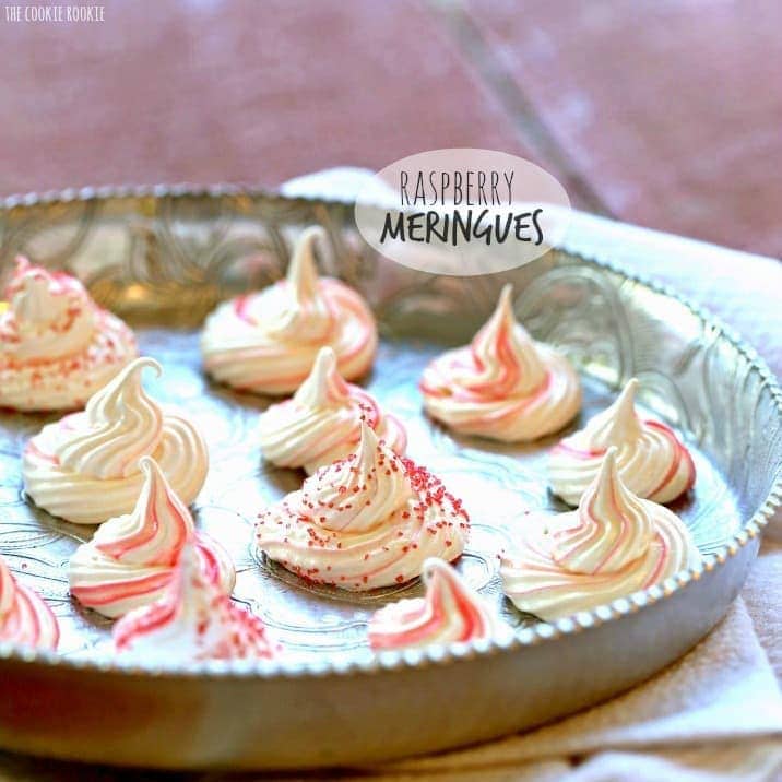 Merengues de frambuesa! ¡Alternativa baja en calorías a las cookies! ¡Perfecto para baby showers, San Valentín o Navidad! El
