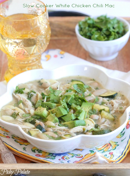 Olla de cocci&oacute;n lenta White Chicken Chili Mac por
