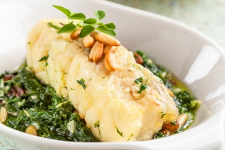 Bacalao delgado y fácil de aluminio con verdes