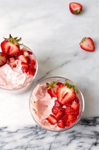 Mousse de fresa (en la licuadora)