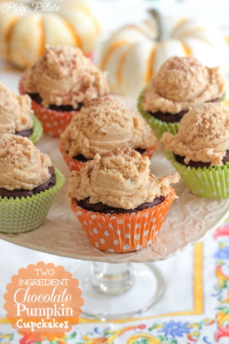 Magdalenas de chocolate con dos ingredientes de