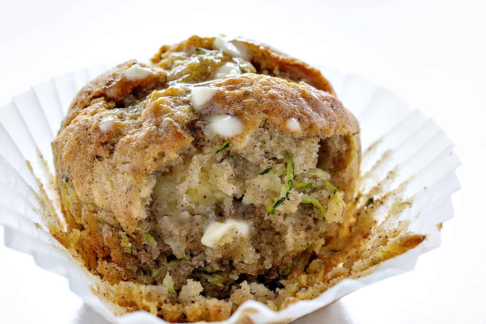 Muffin de calabac&iacute;n y pl&aacute;tano con mantequilla derretida