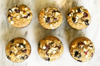 Muffins de arándanos de la mañana saludable para energizar tu día