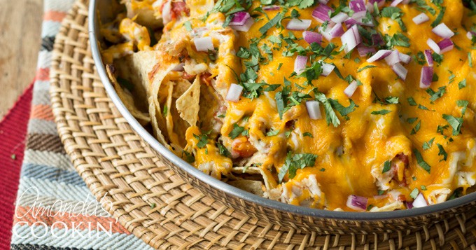 Nachos de pollo asado