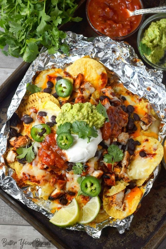 foil packet chicken nachos pinterest pin