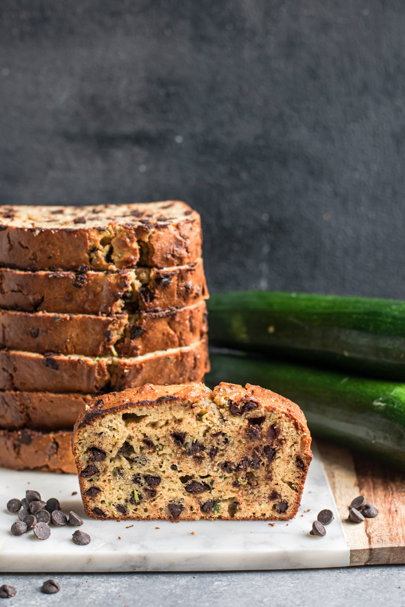Pain aux courgettes aux pépites de chocolat sans gluten