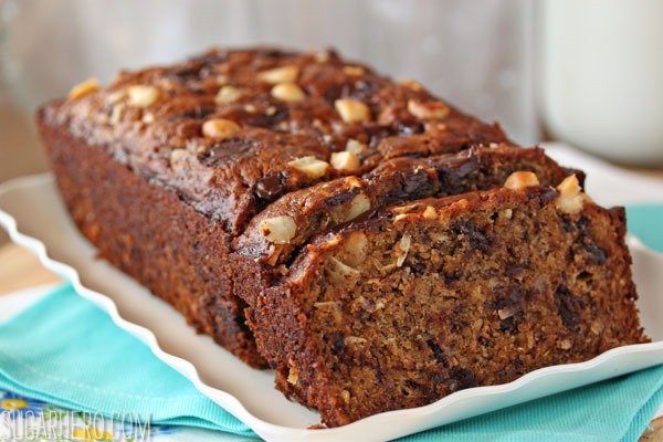 Banana Coconut Macadamia Nut Bread