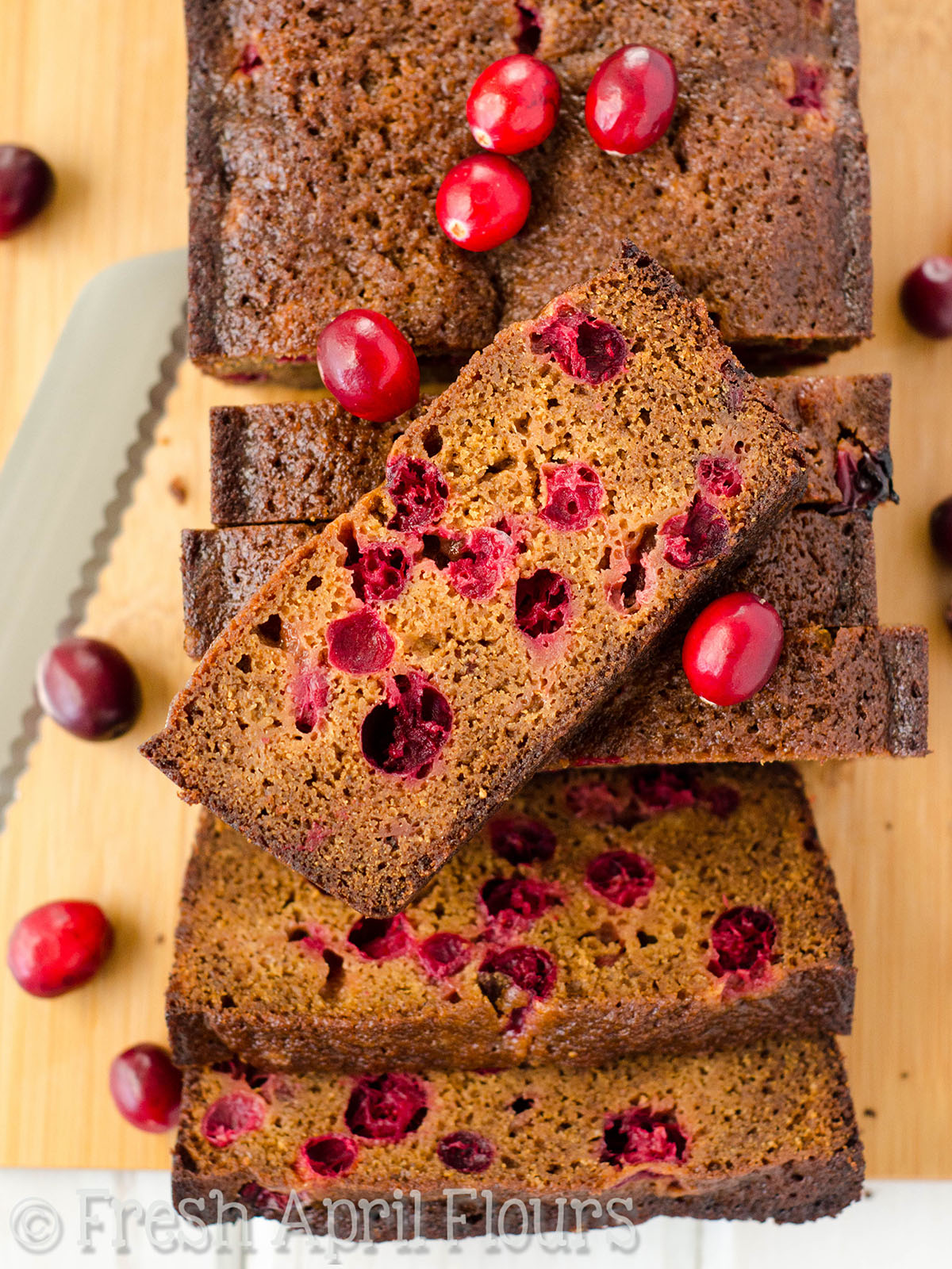 Pan de jengibre de arándano