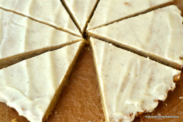 Pan de jengibre Shortbread en rodajas