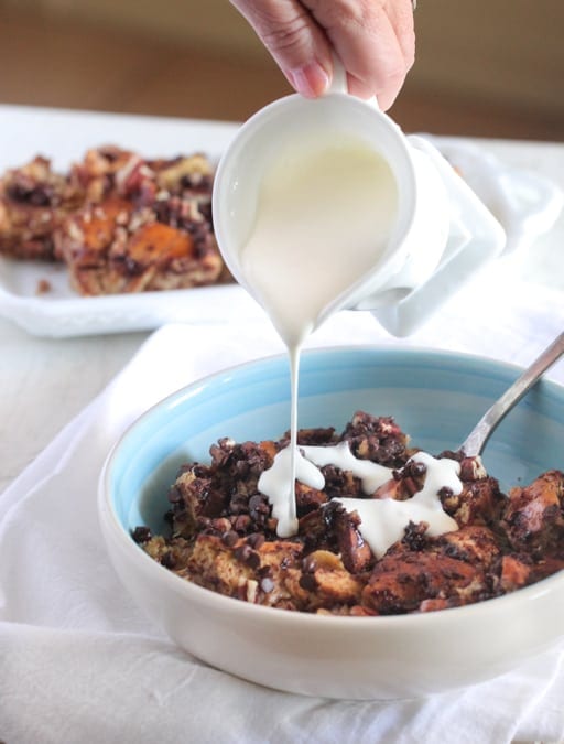 Pecan Chocolate Chip Arce Tostada Francesa Hornear
