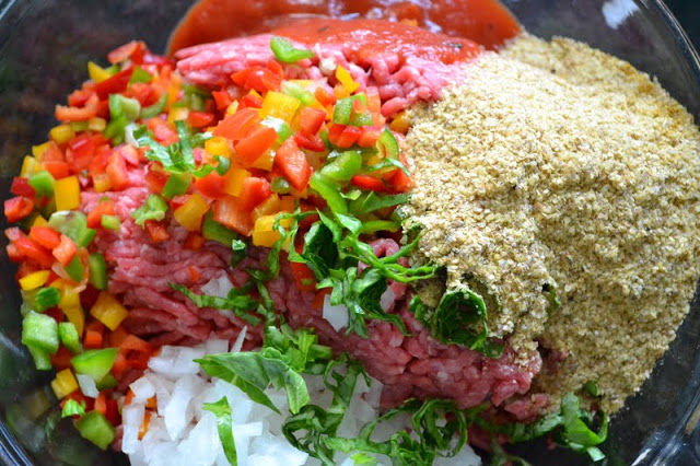 Receta de pastel de carne sabroso y colorido