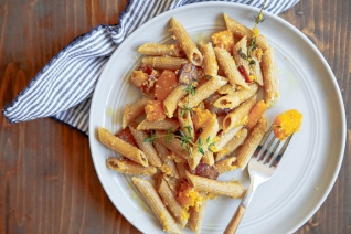 Cena para dos: Bacon-Butternut Hash Pasta
