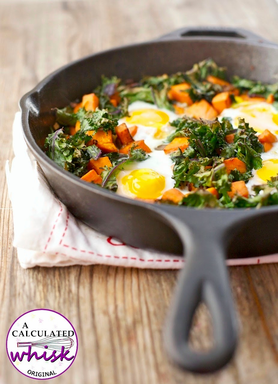 Sartén De Desayuno De Patata Dulce Y Col Crujiente - Paleo, Sin Gluten, Sin Lácteos Acalculatedwhisk.com