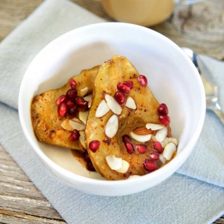 Peras Asadas Con Pasta De Almendras