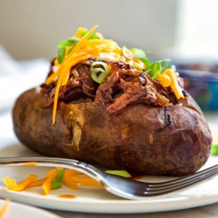 Patatas Rellenas De Carne A La Barbacoa
