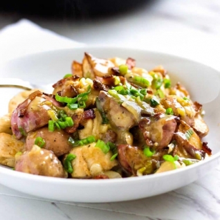 Patatas Fritas Alemanas Con Pollo