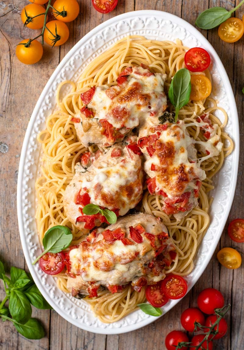 Poulet bruschetta au fromage