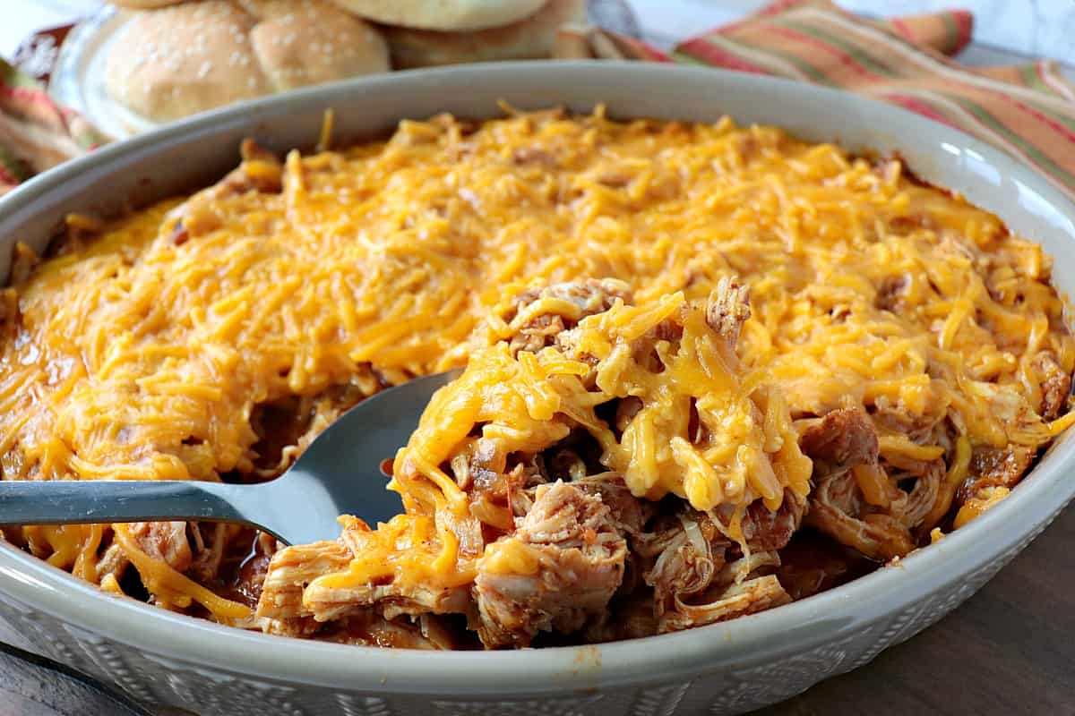Low Carb Shredded Salsa Chicken can be eaten as is, or piled high on a bun for a sandwich. Talk about a versatile recipe the whole family will enjoy!! - kudoskitchenby.com 