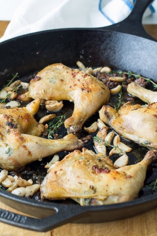 Cuartos de pollo asado fácil