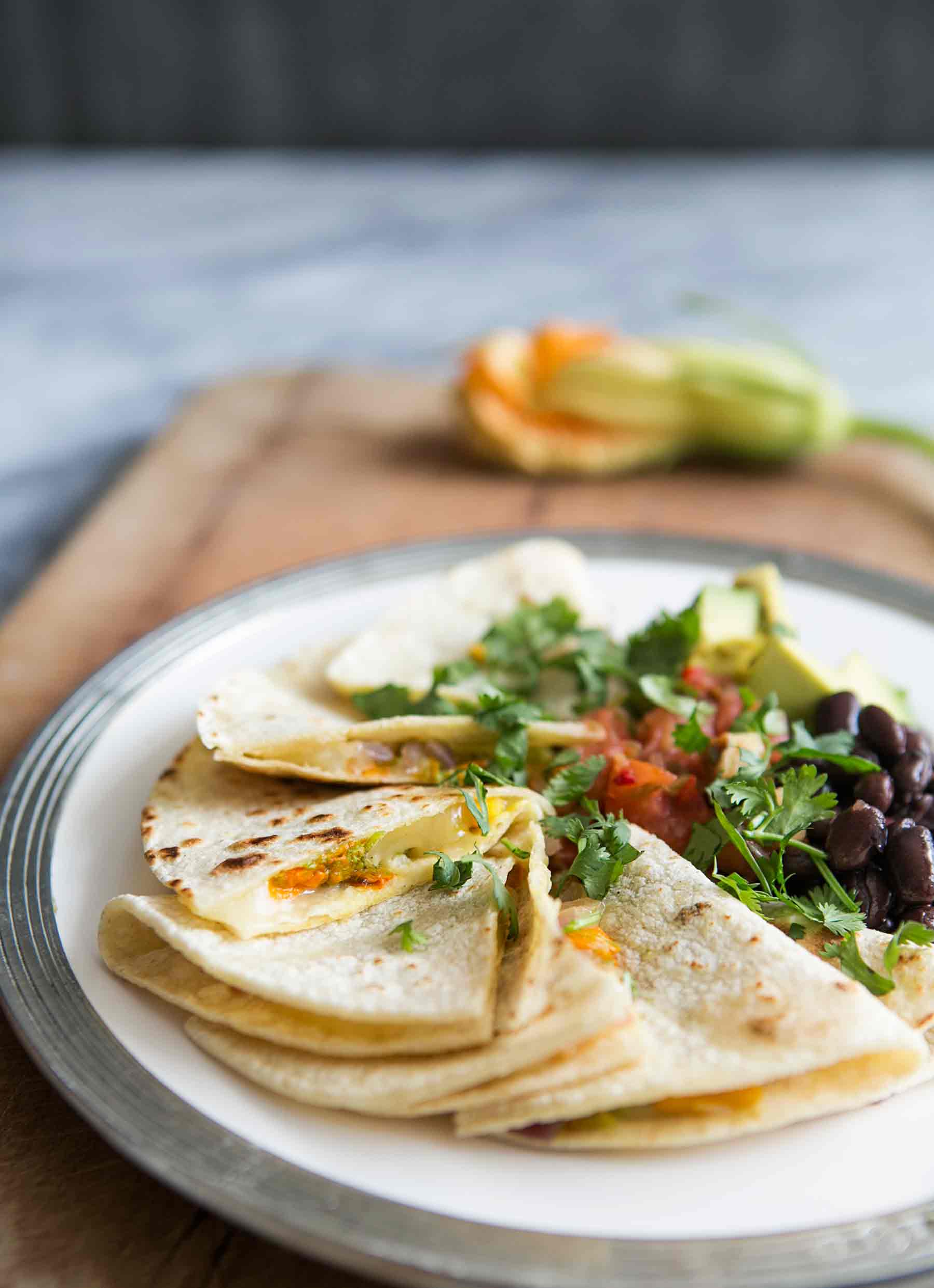 Quesadillas à la fleur de courge