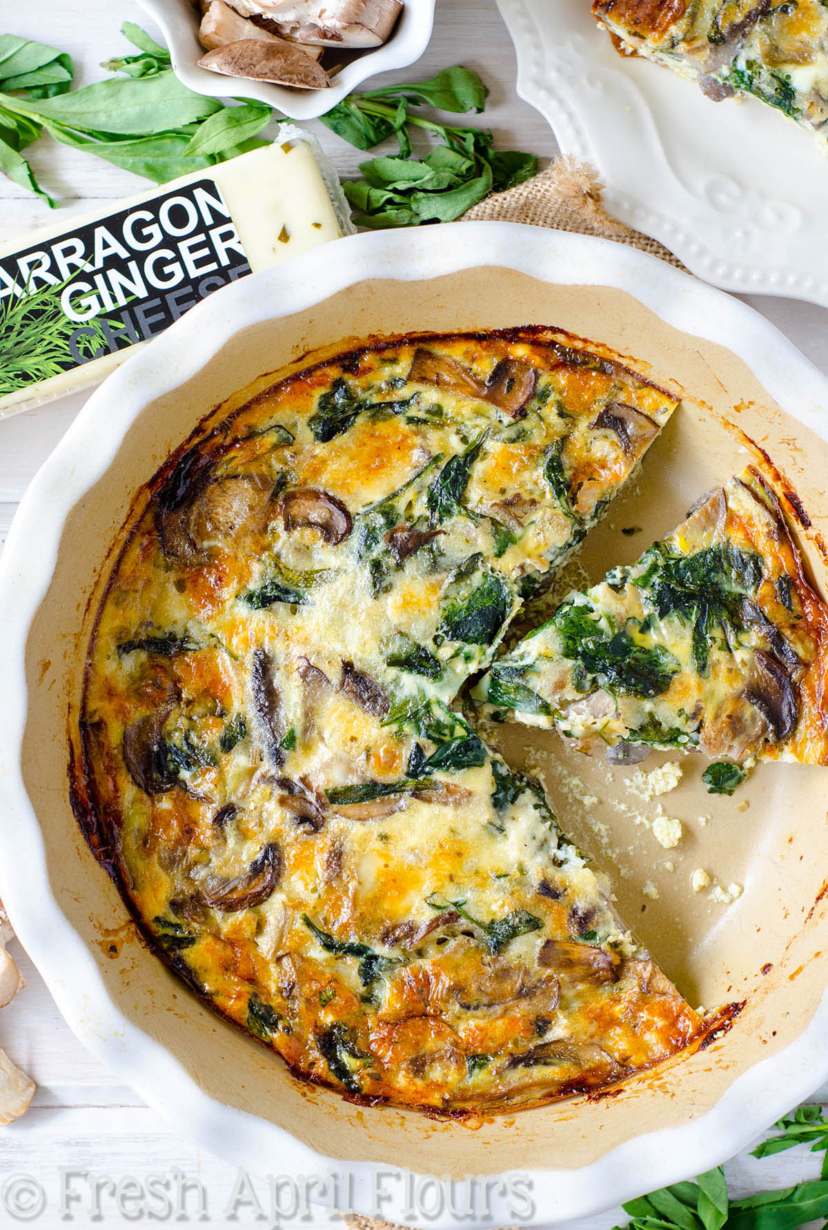 Quiche De Crustless De Seta Y EstragĂłn