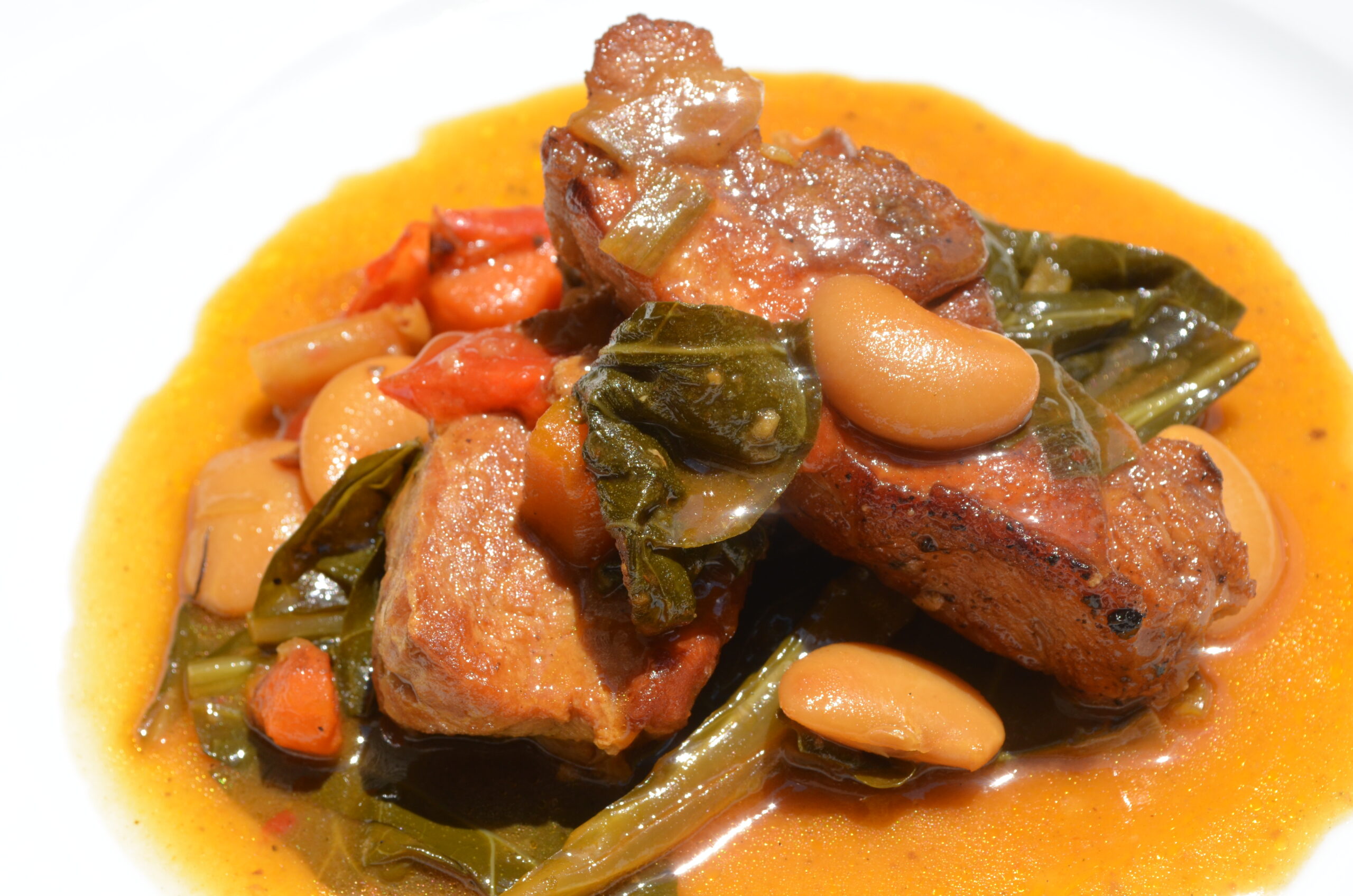 Ragoût de côte et de chou vert