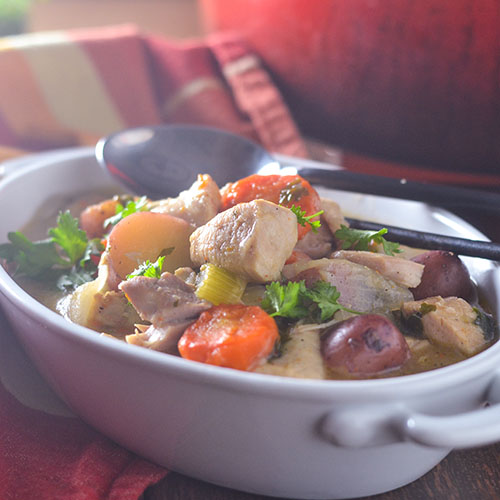 Estofado de pollo y verduras sin gluten #Stew #chicken #slowcooking #glutenfree