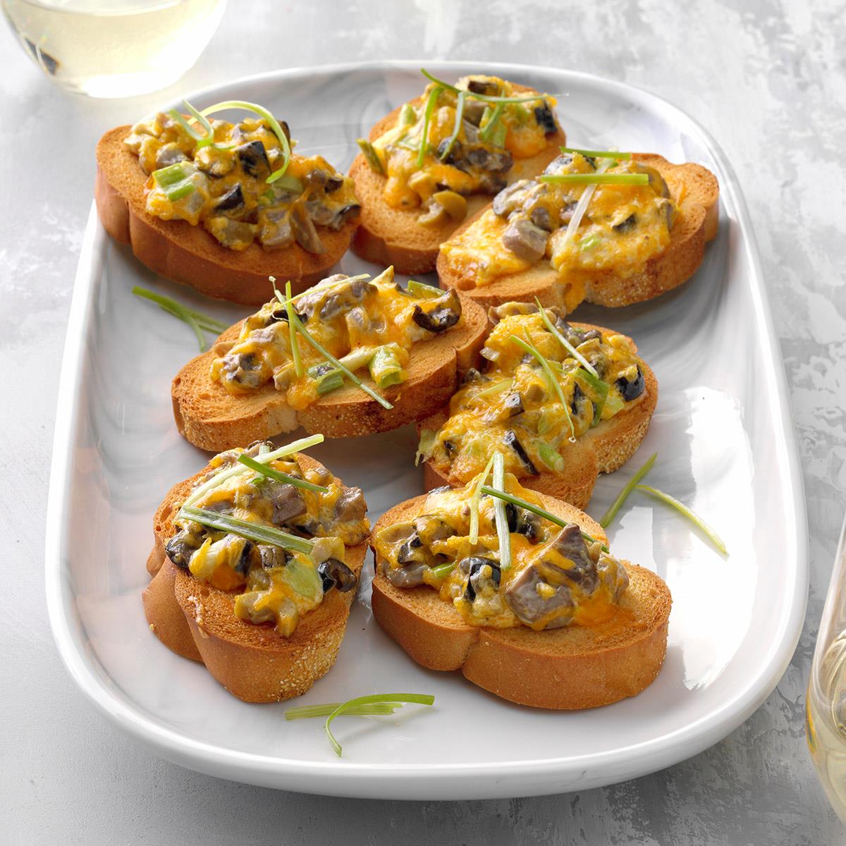 Receta de Bruschetta de Champiñones y Aceitunas