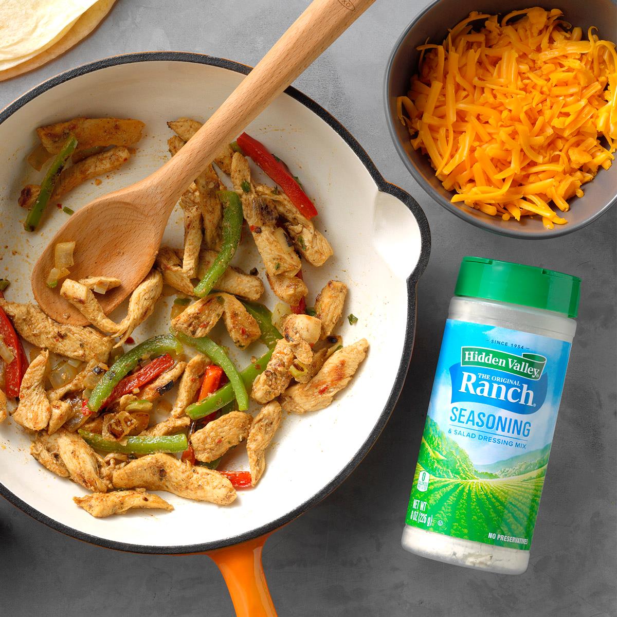 Receta Ranch Chicken Fajitas