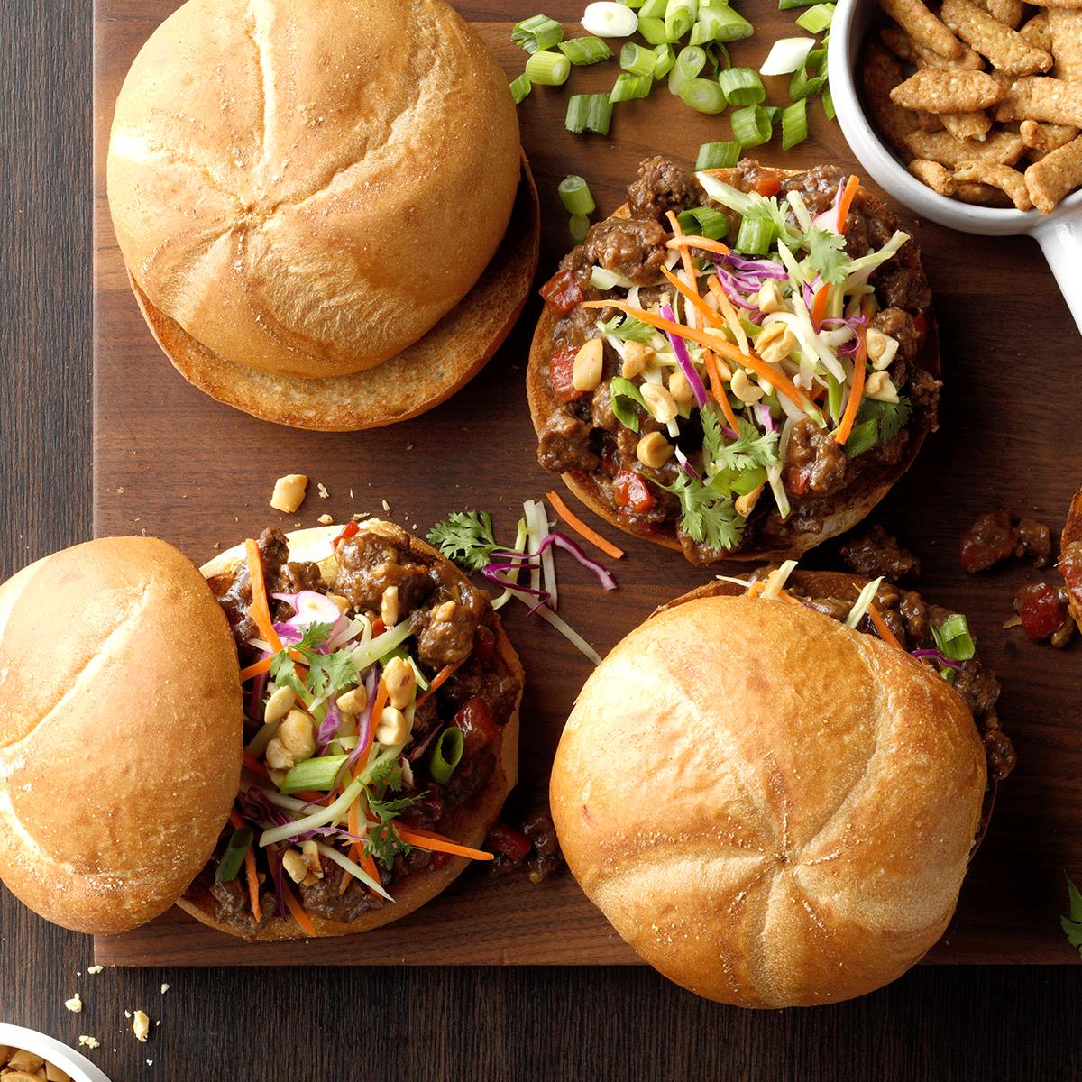 Receta Kung Pao Sloppy Joes