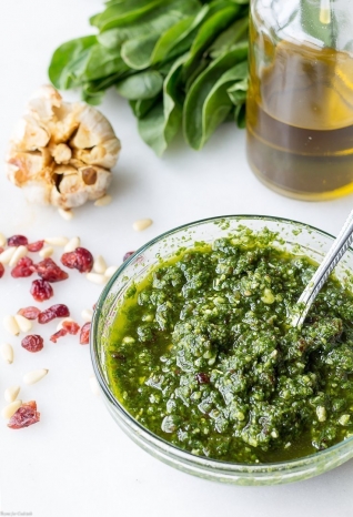 Receta De Pesto De Arándano Y Espinaca