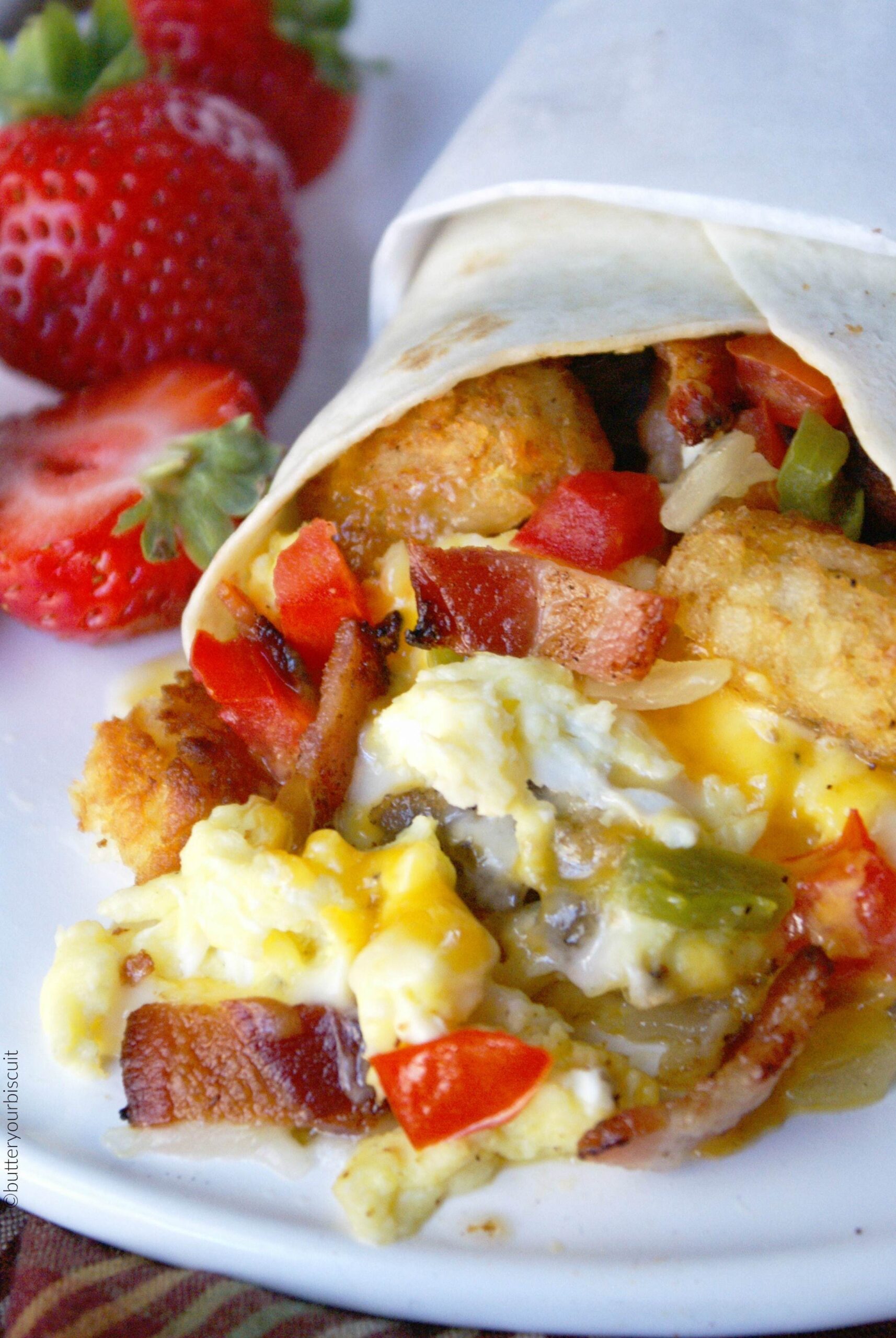 Recette de burrito pour le petit déjeuner chargé - Gardez votre cookie