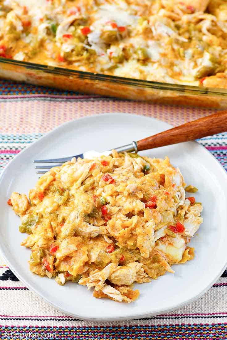 Receta de cazuela King Ranch con pollo sobrante