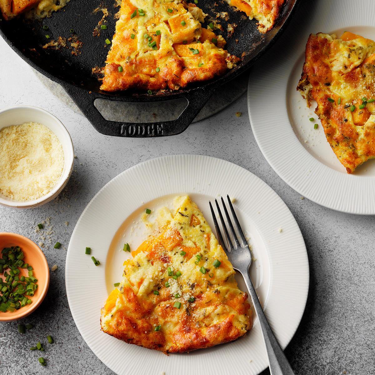 Cheddar-Butternut Squash Receta De Clafoutis