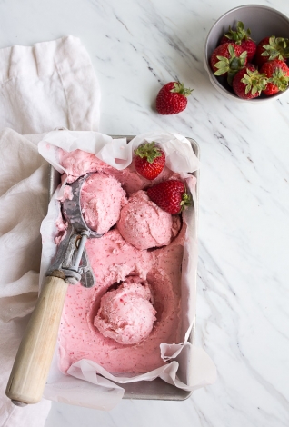 Receta de helado de fresa