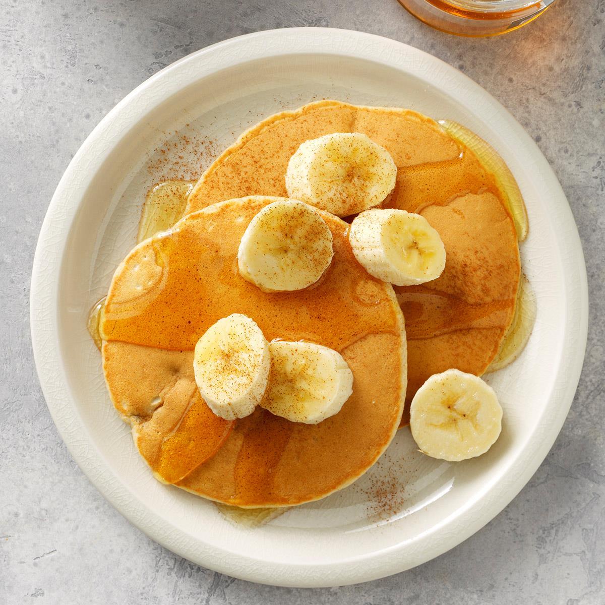 Receta de panqueques de licuadora de plátano